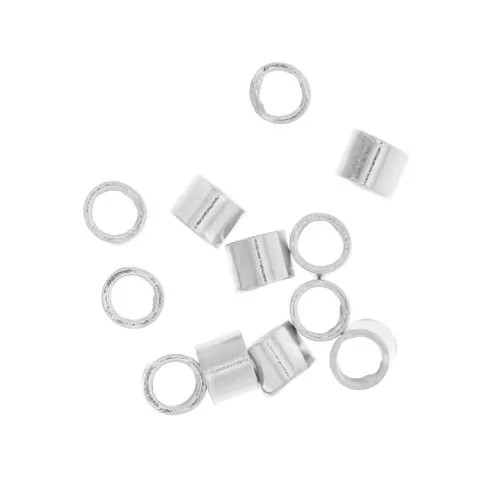 Tubi schiacciabili 1,6x2 mm - Argento 925 x50