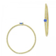 Anello testurizzato con Ossido di zirconio 18.5mm Zaffiro/dorato con oro fino x1