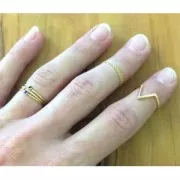 Anello testurizzato con Ossido di zirconio 18.5 mm Verde/dorato con oro fino x1