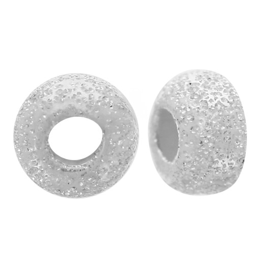 Perle diamantate Heishi 3x2 mm - Argento 925 x15