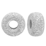 Perle diamantate Heishi 4x2 mm - Argento 925x10