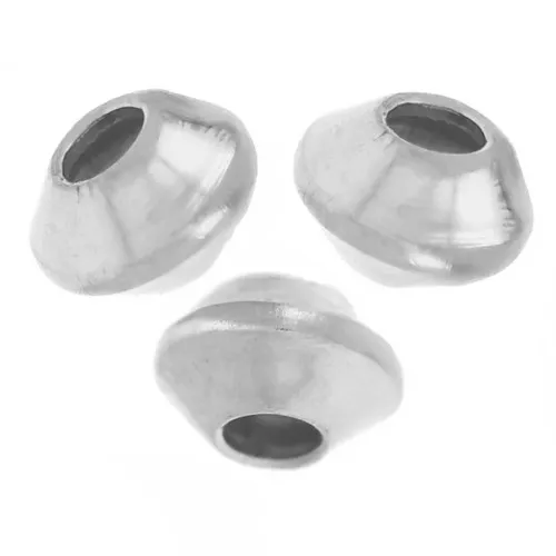 Biconi appiattiti 3x2 mm - Argento 925 x25