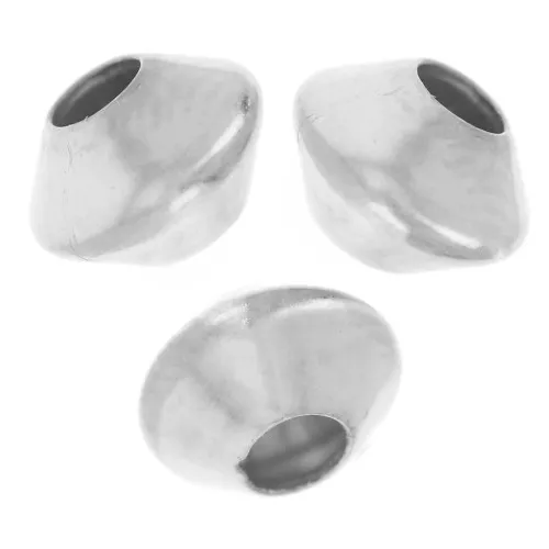Biconi appiattiti 5x4 mm - Argento 925 x10