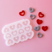 Géa Creations stampo in silicone per pendenti a cuore 15x20,5 mm x1