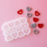 Géa Creations stampo in silicone per pendenti a cuore 15x20,5 mm x1