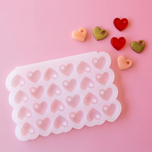Géa Creations Stampo in silicone per Ciondoli a cuore 15x18 mm x1