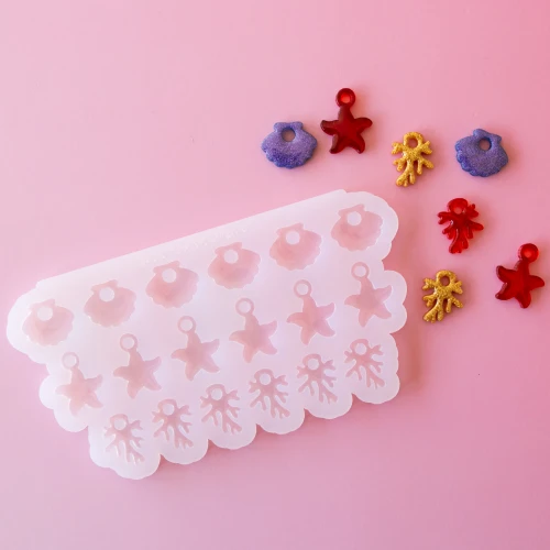 Stampo in silicone Géa Creations per pendenti a tema marino x1