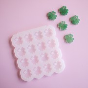 Géa Creations Stampo in silicone per ciondoli a forma di trifoglio 17 mm x1