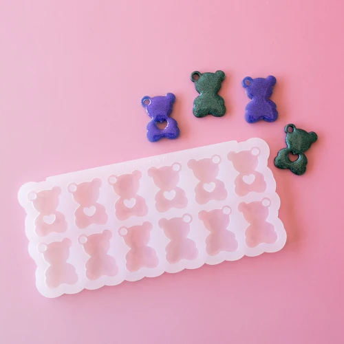 Géa Creations stampo in silicone per pendenti a forma di orsetto 27x19 mm x1