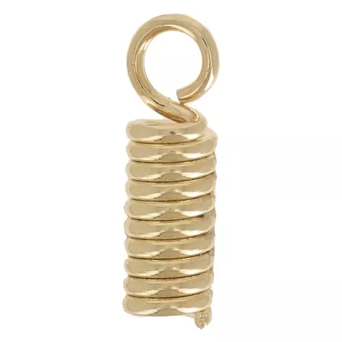 Terminale molla per filo e cavetto 1,8 mm - Dorato x10