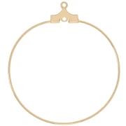 Supporti per orecchini - Orecchini a cerchio da decorare 35 mm - Dorati x2