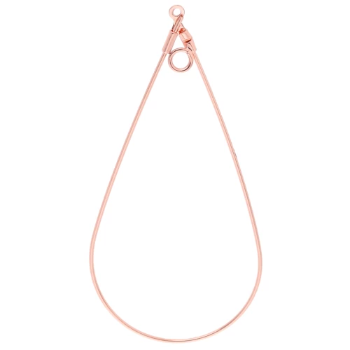 Orecchini a goccia 58x28 mm con cerchio - Dorato x2