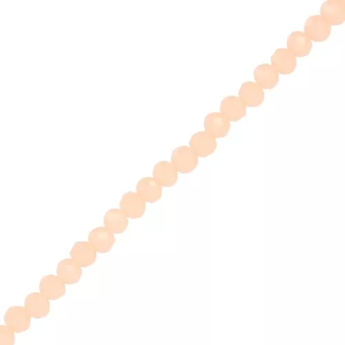 Perle rotonde sfaccettate - rotonde appiattite- 3,5x3 mm Light Peach x35cm