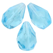 Perla a forma di pera sfaccettate 10x7 mm - Acquamarina x20