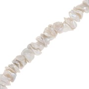 Perle d'acqua dolce Keshi - Perle barocche irregolari 9-13 mm - Bianco x19,5 cm
