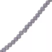 Perle sfaccettate rotonde - rotonde appiattite - 4,5x3,5 mm Dark Grey Opal x41cm