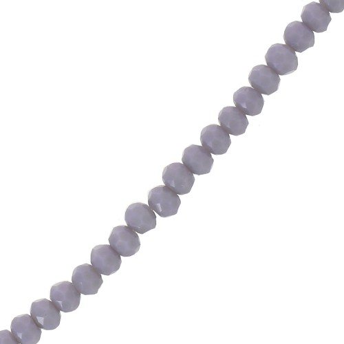 Perle sfaccettate rotonde - rotonde appiattite - 4,5x3,5 mm Dark Grey Opal x41cm