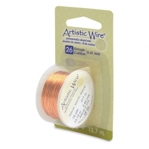 Filo di rame Artistic Wire 0,41 mm - Naturale, con trattamento anti-ossidazione x 13,7 m