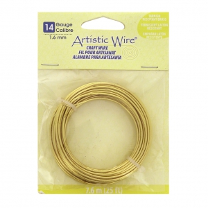 Filo di ottone Artistic Wire 1,6 mm - grezzo, trattato anti-ossidazione x 7,6 m