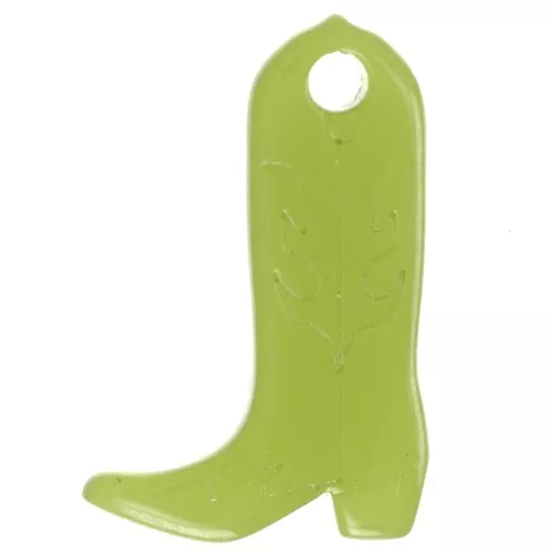 Ciondolo Santiag per stivali da cowboy 20x13 mm in acetato trasparente - Olive x1