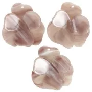 Pendente a rilievo a forma di fiore in acetato 41x40 mm - Cappuccino - Bianco x1