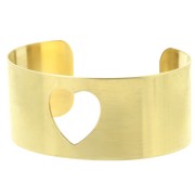 Bracciale a cuore traforato da decorare 28,5x150 mm - Ottone non trattato x1|raw }}