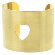 Bracciale a cuore traforato da decorare 49x150 mm - Ottone non trattato x1|raw }}