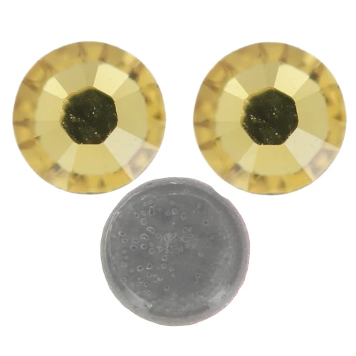 Cristallo puro Strass Hotfix 2 mm - Topazio chiaro x36