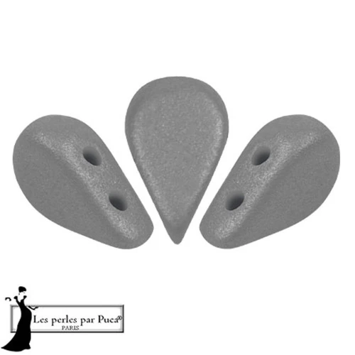 Perle di vetro Amos® by Puca® 5x8 mm -Vogue Grey Medium Mat x10g