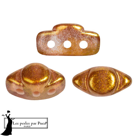 Perle di vetro Volos® di Puca® 4x8 mm - Candy Caramel x10g