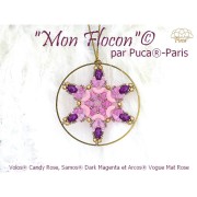 Perle di vetro Volos® di Puca® 4x8 mm - Ultra Violet Metallic Mat x10g