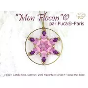 Perle di vetro Volos® di Puca® 4x8 mm - Ultra Violet Metallic Mat x10g