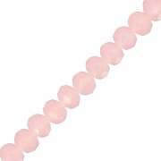 Perle sfaccettate rotonde - rotonde appiattite -8x6 mm Opaque Light Pink x40cm|raw }}
