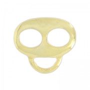 Passante gancio ciondolo per cordone 4 mm dorato con oro fino x1|raw }}