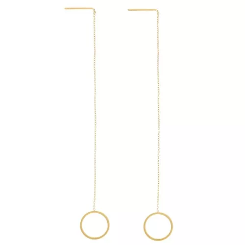 Forzatina 120 mm catene auricolari passanti - Acciaio inossidabile 304L Dorato x2