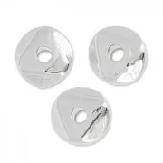 Perle irregolari nuggets 6 mm Placcatura Argento Antico x5