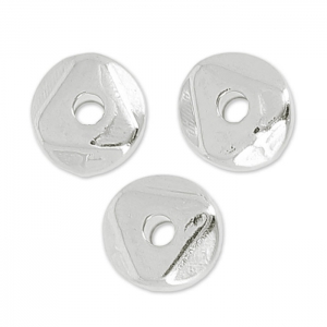 Perle irregolari nuggets 6 mm Placcatura Argento Antico x5