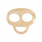 Passante gancio ciondolo per cordone 4 mm dorato rosa x1