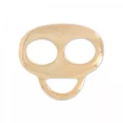 Passante gancio ciondolo per cordone 4 mm dorato rosa x1