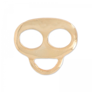 Passante gancio ciondolo per cordone 4 mm dorato rosa x1