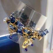 Passante gancio ciondolo per cordone 4 mm dorato rosa x1