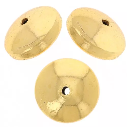 Perle rotonde appiattite 12 mm - Dorato x 10 g circa 5 pezzi