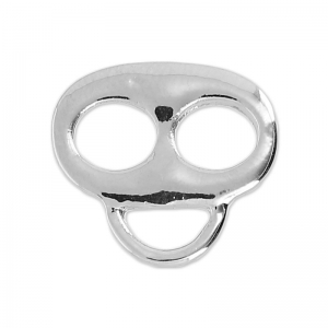 Passante gancio ciondolo per cordone 4 mm rodiato x1