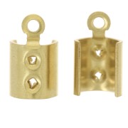 Pinze laccio rotondo 4 mm Dorato x6