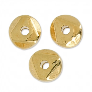 Perle irregolari nuggets 6 mm argentato doré rose x5