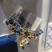 Passante per castone 1122 per laccetti 5 mm dorato rosa x1