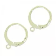 Orecchini con ganci chiusi mm. 12 light gold x2