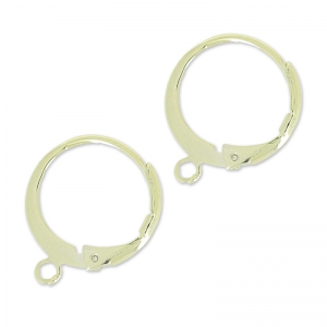Orecchini con ganci chiusi mm. 12 light gold x2