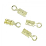 Mini chiudicordoncino mm. 1.5 light gold x10