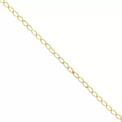Catena maglia piatta ovale mm. 2,5 light gold x m. 1